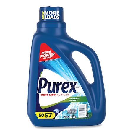 Purex Laundry Detergent, 75 oz Bottle, Liquid, Mountain Breeze, 6 PK 06094CT
